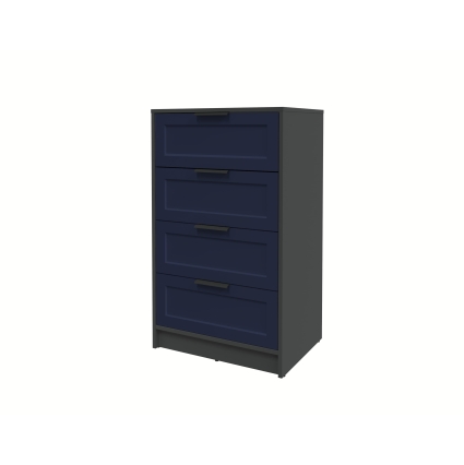 Kомод Тренд КТ-К60 (Антрацит ЛДСП/ Индиго ЛМДФ) Ш600 В1020 Г451